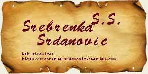 Srebrenka Srdanović vizit kartica